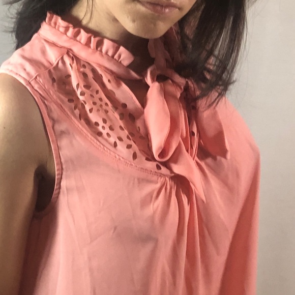 Anthropologie Tops - ANTHROPOLOGIE Maeve Laser Cut Eyelet Tie Neck Tank